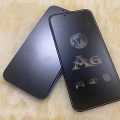 BEISOKY Easy to Install AG Full Cover Full Glue Anti Fingerprint Screen Protector AG Matte Tempered Glass for iPhone 15 16 17