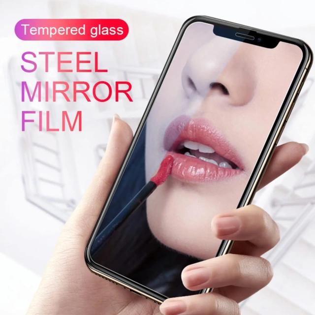 BEISOKY High Quality 8D Mirror Glass Anti-broken Screen Protector Make up Tempered Glass for Iphone 14 15 16 16 Pro Max