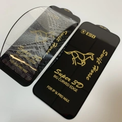 BEISOKY Full Glue Cell Phone Protector Mobile Protection ESD Transparent Glass Screen Tempered Glass for iPhone 15 Plus 16 Pro Max