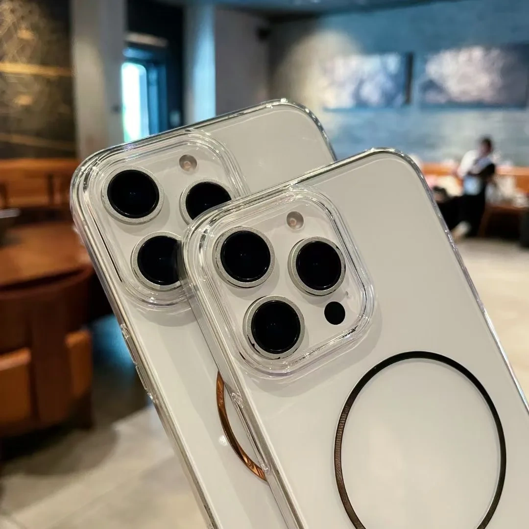 BEISOKY Transparent PC Magsafe Wireless Charging Magnetic Phone Case Hard Back Cover for iPhone 17 16 15 14 13 12 11 Pro Max