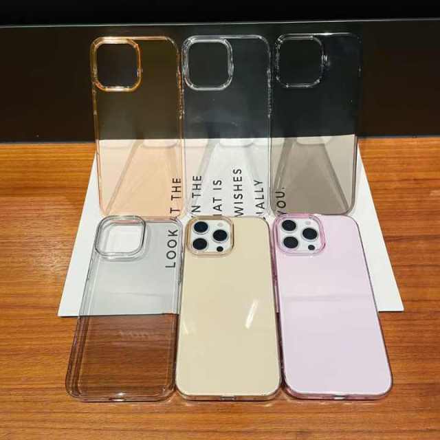 BEISOKY Transparent Design Mobile Cell Phone Cover Candy Color Transparent Hard PC Case for iPhone 17 16 15 14 13 12 11 Pro Max