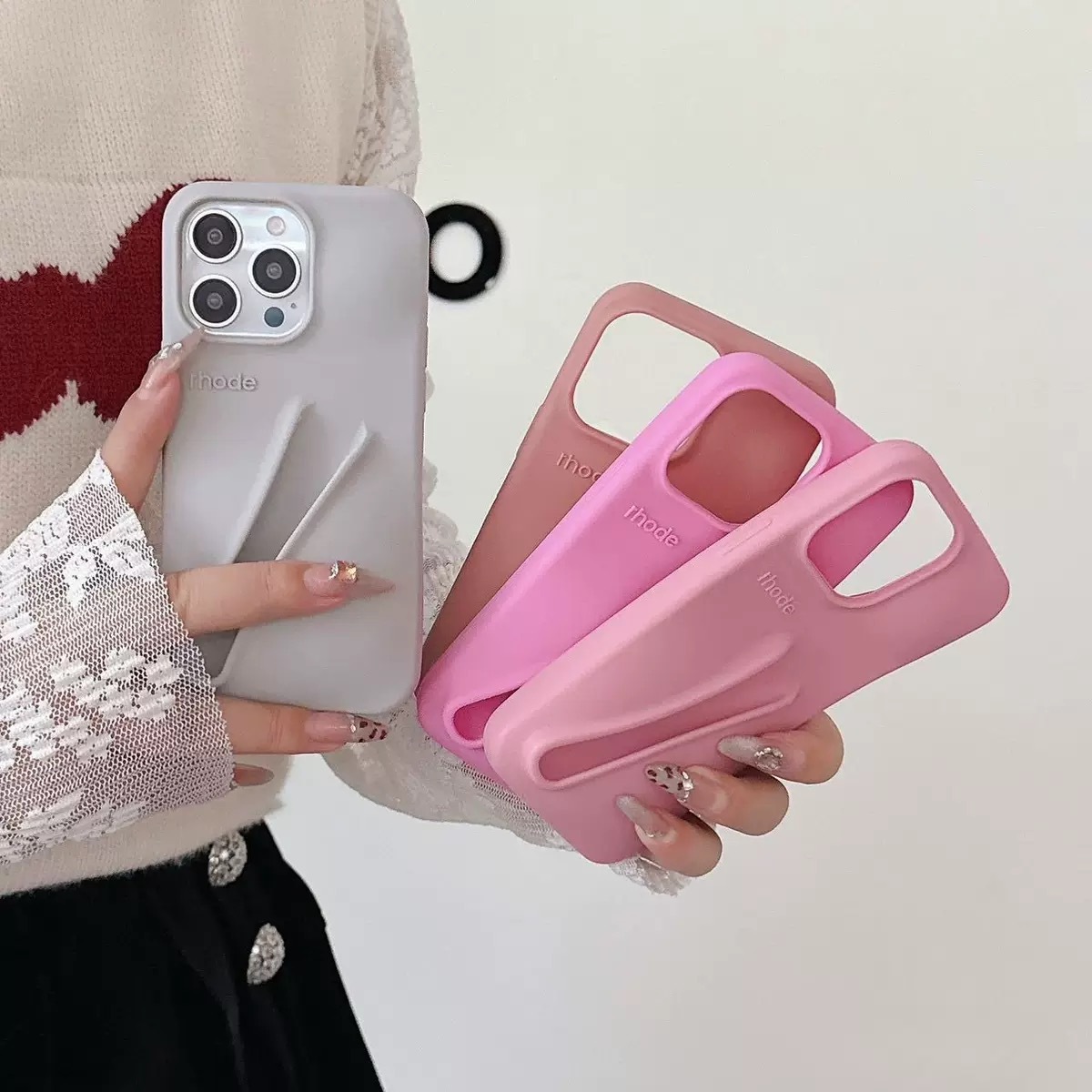 BEISOKY New Makeup-friendly Silky Smooth Convenient Accessory for Rhodes Lip Phone Case for iphone 11 12 13 14 15 16 17