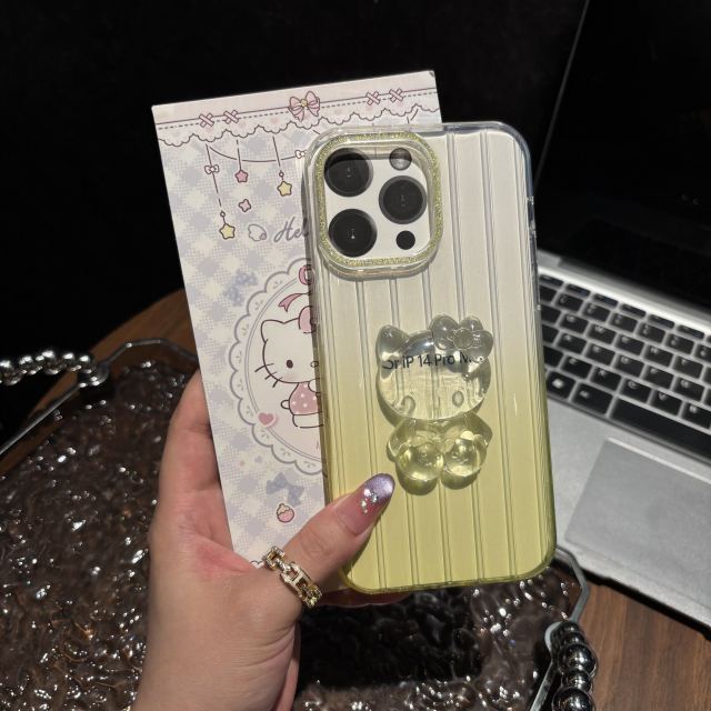 BEISOKY New Hello Kitty Cat Mobile Phone Case Cartoon Shockproof Back Cover for iPhone 17 16 15 14 13 12 11 Pro Max