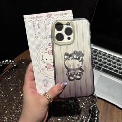 BEISOKY New Hello Kitty Cat Mobile Phone Case Cartoon Shockproof Back Cover for iPhone 17 16 15 14 13 12 11 Pro Max