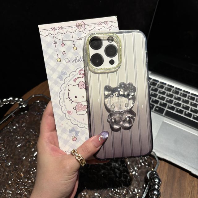 BEISOKY New Hello Kitty Cat Mobile Phone Case Cartoon Shockproof Back Cover for iPhone 17 16 15 14 13 12 11 Pro Max