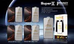 BEISOKY Super X Privacy Glass Anti-static Big Curved Edge Full Cover Anti Spy Tempered Glass Screen Protector Film for Iphone 13 14 15 16 17 Pro Max