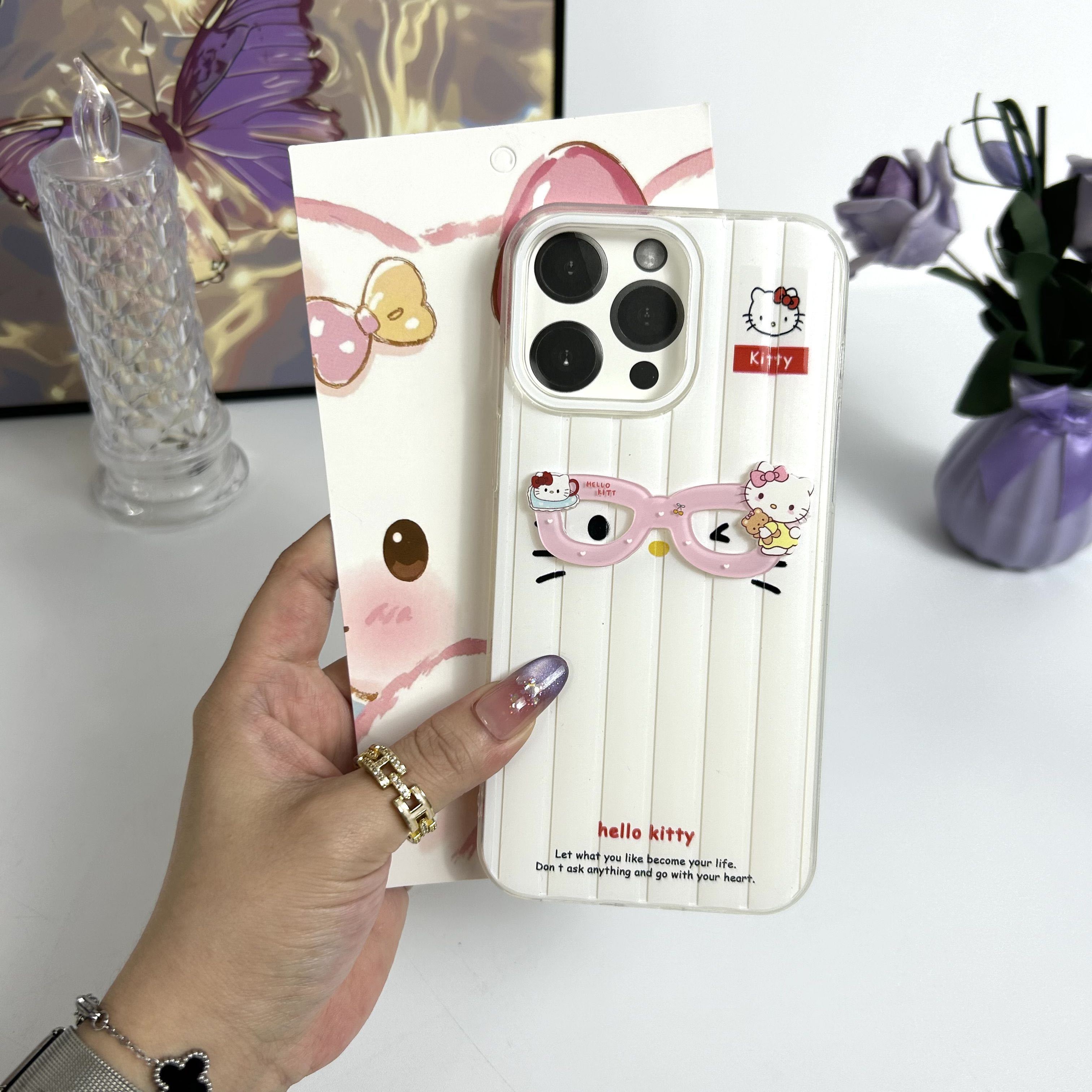 BEISOKY 3D Cute Cartoon Kulomi Hello Kitty Phone case for iPhone 11 12 13 14 15 16 Pro Max Anime Protect Back Cover