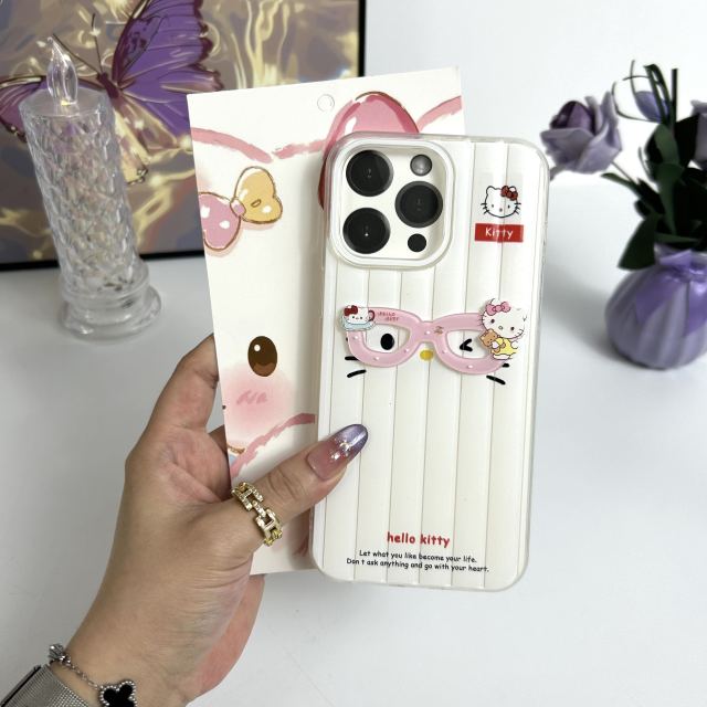 BEISOKY 3D Cute Cartoon Kulomi Hello Kitty Phone case for iPhone 11 12 13 14 15 16 Pro Max Anime Protect Back Cover