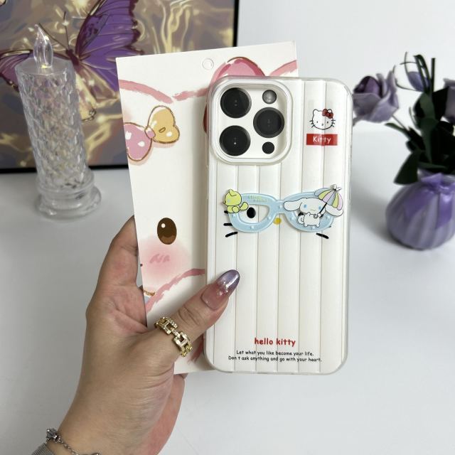 BEISOKY 3D Cute Cartoon Kulomi Hello Kitty Phone case for iPhone 11 12 13 14 15 16 Pro Max Anime Protect Back Cover