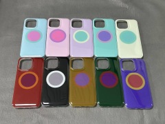 BEISOKY Macaron Colorblock Shockproof Aesthetic Mobile Phone Back Cover Case for Iphone 11 12 13 14 15 16 Pro Max Plus