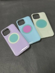 BEISOKY Macaron Colorblock Shockproof Aesthetic Mobile Phone Back Cover Case for Iphone 11 12 13 14 15 16 Pro Max Plus