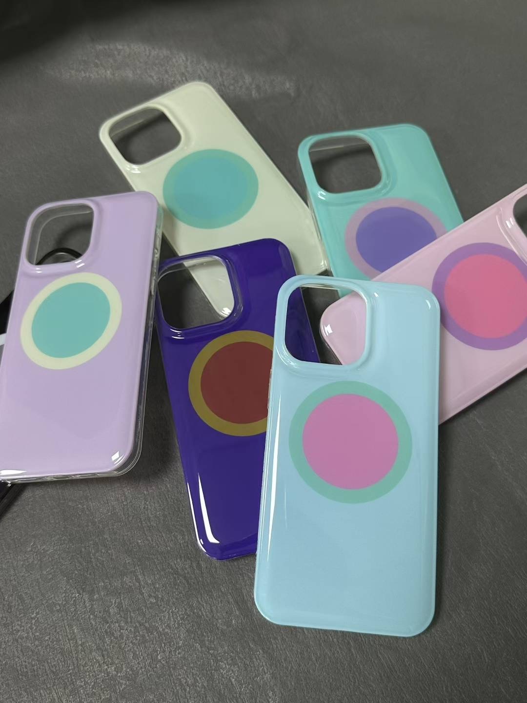 BEISOKY Macaron Colorblock Shockproof Aesthetic Mobile Phone Back Cover Case for Iphone 11 12 13 14 15 16 Pro Max Plus