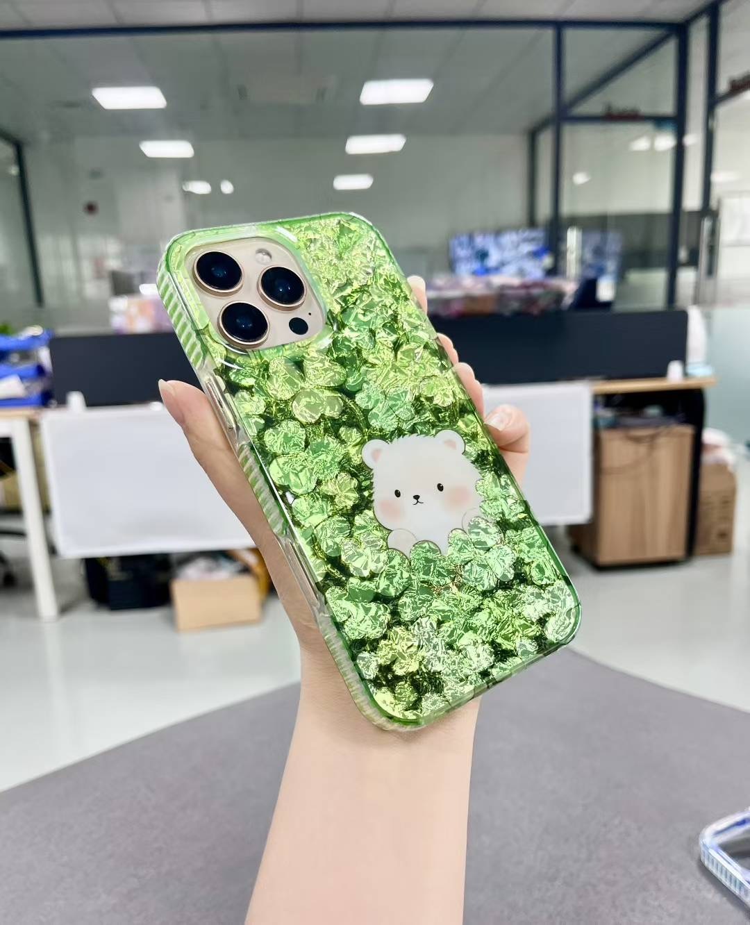 BEISOKY New Creative Laser Cute Panda Rabbit Phone Cover Case for Iphone 6 7 8 Plus X Xr XS 11 12 13 14 15 16 Pro Max