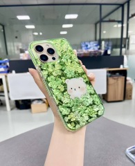 BEISOKY New Creative Laser Cute Panda Rabbit Phone Cover Case for Iphone 6 7 8 Plus X Xr XS 11 12 13 14 15 16 Pro Max