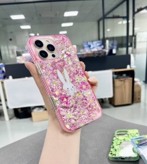 BEISOKY New Creative Laser Cute Panda Rabbit Phone Cover Case for Iphone 6 7 8 Plus X Xr XS 11 12 13 14 15 16 Pro Max