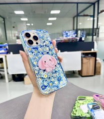 BEISOKY New Creative Laser Cute Panda Rabbit Phone Cover Case for Iphone 6 7 8 Plus X Xr XS 11 12 13 14 15 16 Pro Max