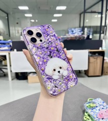 BEISOKY New Creative Laser Cute Panda Rabbit Phone Cover Case for Iphone 6 7 8 Plus X Xr XS 11 12 13 14 15 16 Pro Max