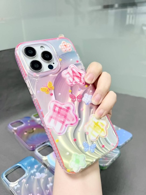 BEISOKY Fashion Water Ripple Waves Aurora IMD Laser Phone Case Simple Cool Boy Girl Soft Back Cover for iphone 17 16 15 14 13 12 11 Pro Max Plus