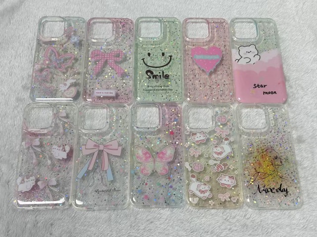 BEISOKY NEW Cartoon Cute Bear IMD Colored Phone case for iPhone 17 16 15 Pro Max 14 13 12 11 Shockproof Anti Fall Cover