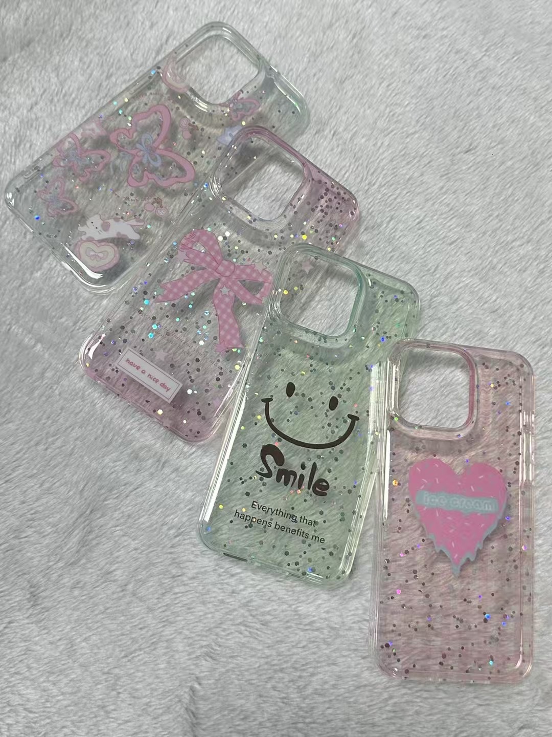 BEISOKY NEW Cartoon Cute Bear IMD Colored Phone case for iPhone 17 16 15 Pro Max 14 13 12 11 Shockproof Anti Fall Cover