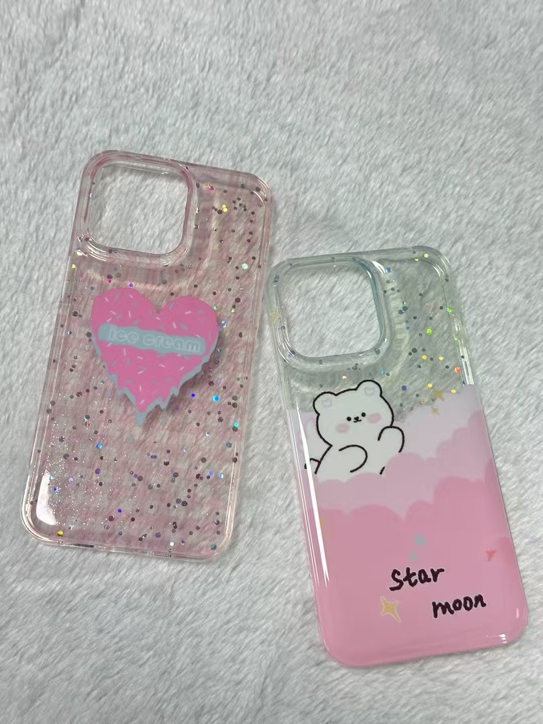 BEISOKY NEW Cartoon Cute Bear IMD Colored Phone case for iPhone 17 16 15 Pro Max 14 13 12 11 Shockproof Anti Fall Cover