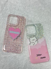 BEISOKY NEW Cartoon Cute Bear IMD Colored Phone case for iPhone 17 16 15 Pro Max 14 13 12 11 Shockproof Anti Fall Cover