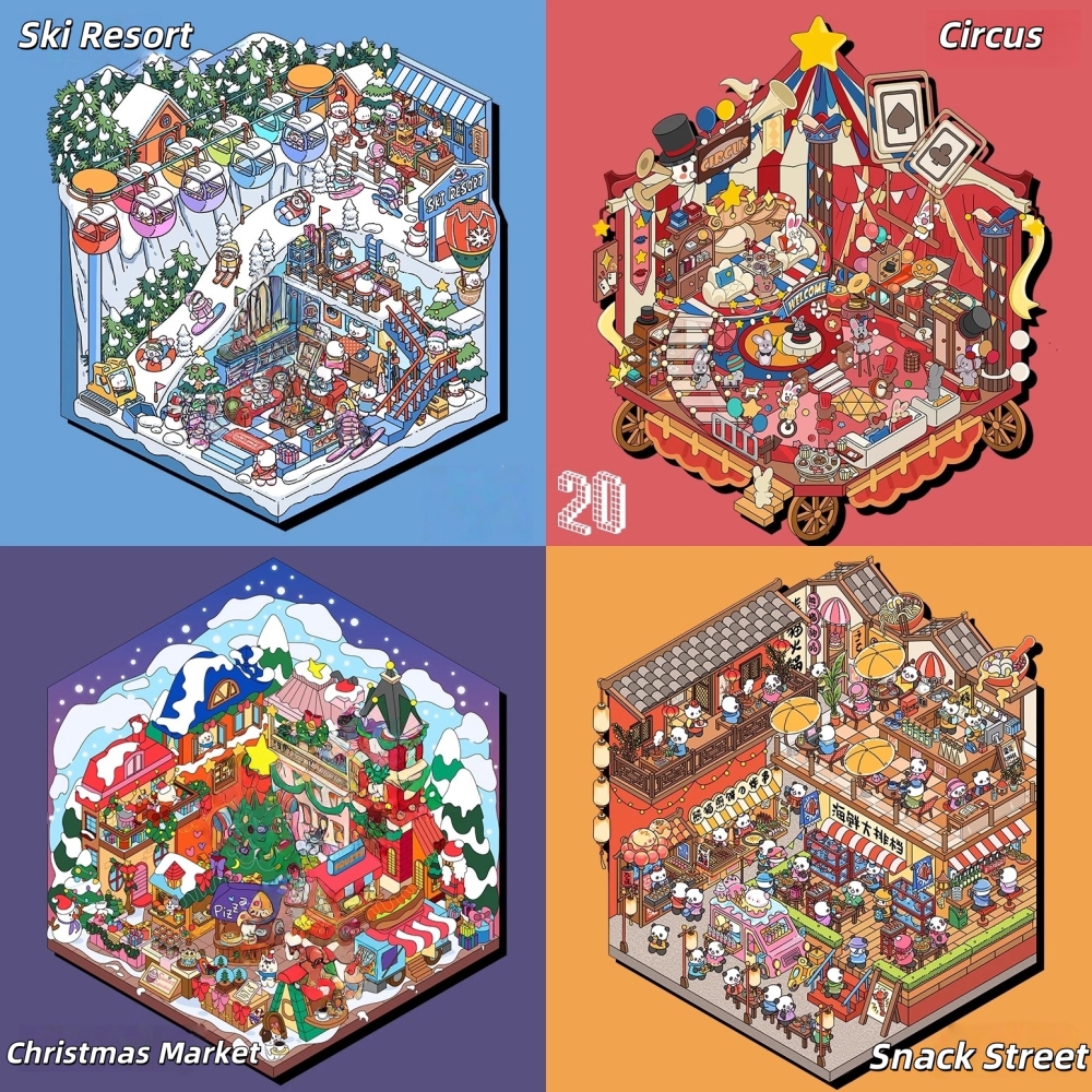 Little World Wonders – 3D Miniature Scene Sticker(4 themes)