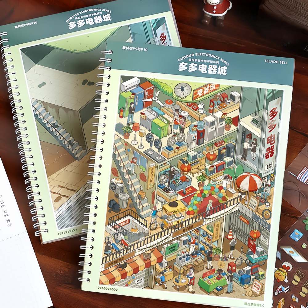 DIY 3D Sticker Book-Urban Cubicles