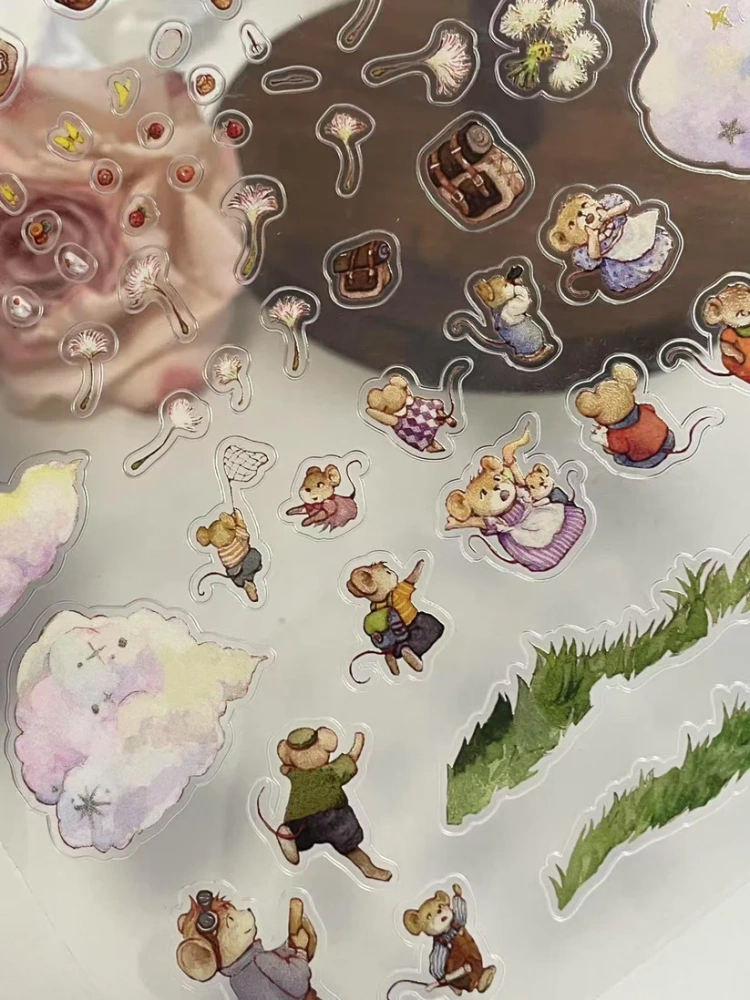 Grimm Dream River Bunnyland Birthday Landscape Stickers