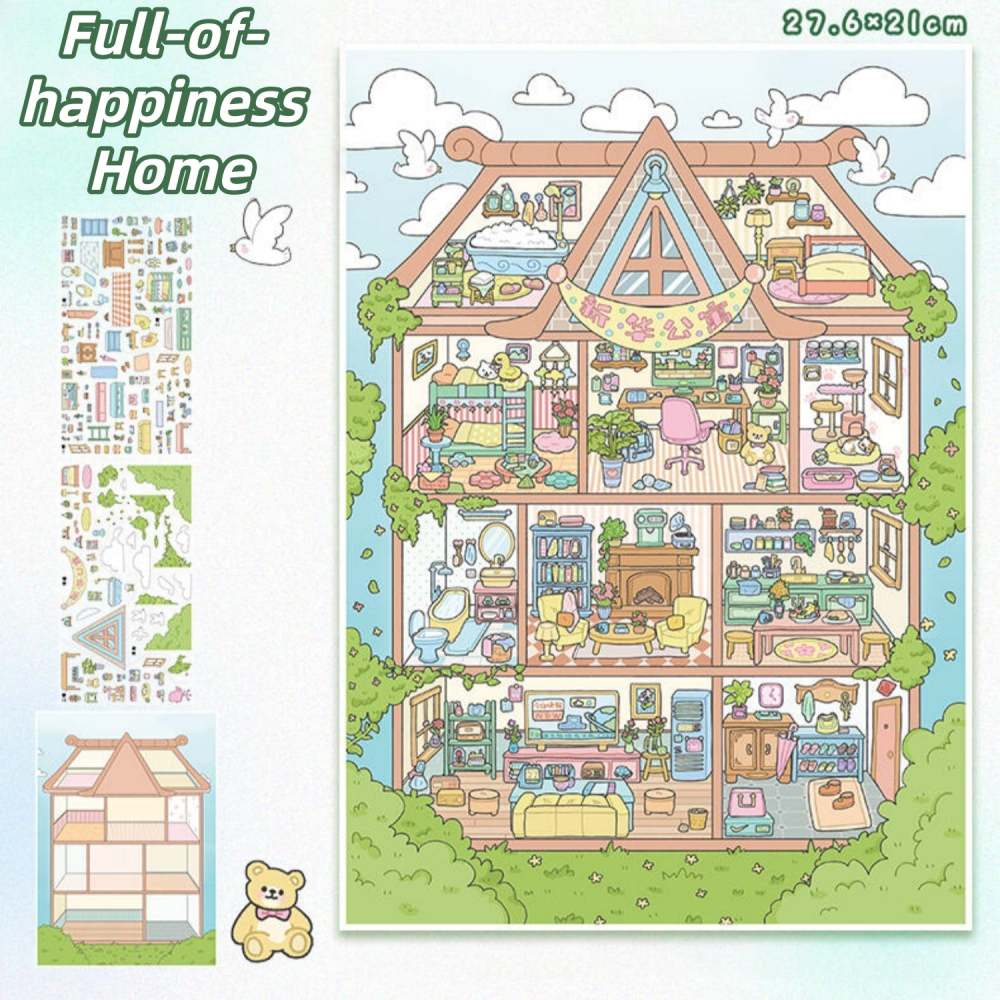 DIY 3D Sticker Scene-Elves' Dreamy House|Full-of-happiness Home