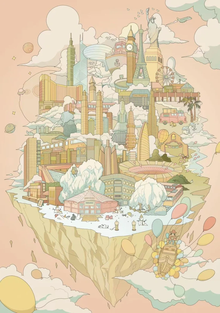 3D Sticker Scene|Specimen Studio|Castle in the Sky