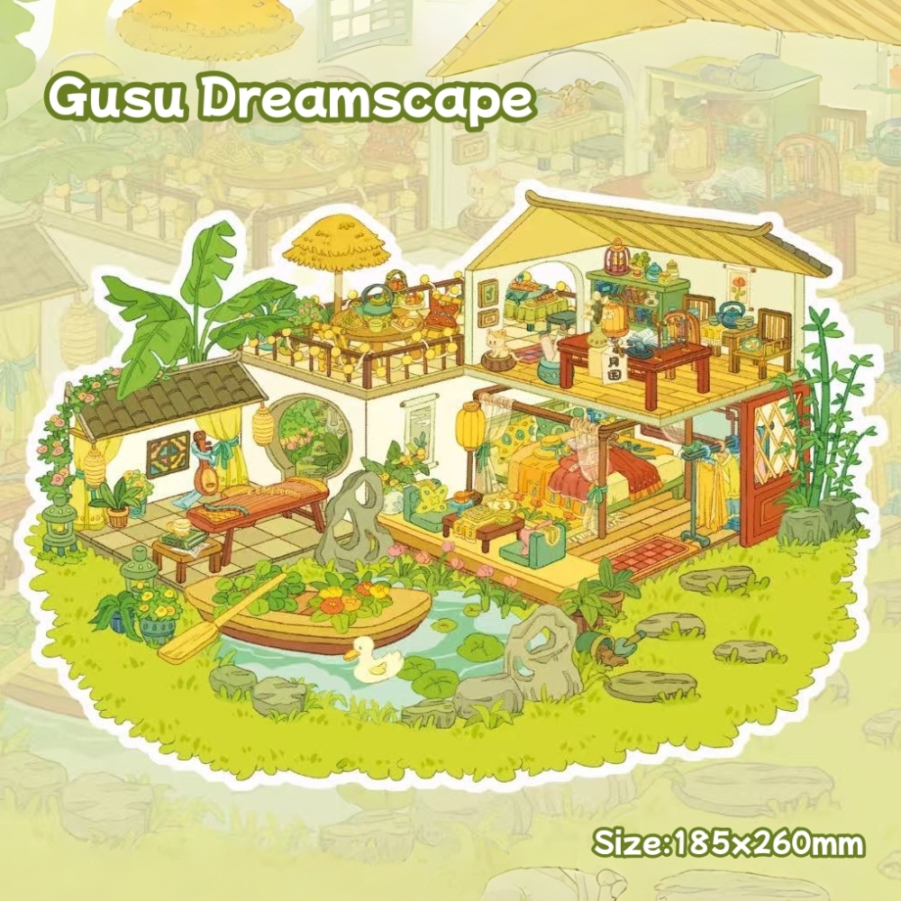 3D Sticker Scene-Lakehouse|Gusu Dreamscape|Snowscape|Isle Retreat