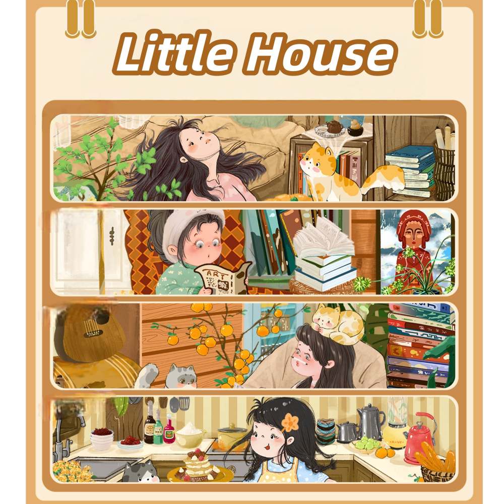 Little House 3D Sticker Scene-Little Bedroom|Little Kitchen|Little Living Room|Little Study