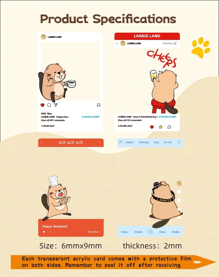 Lannie Acrylic Transparent Card