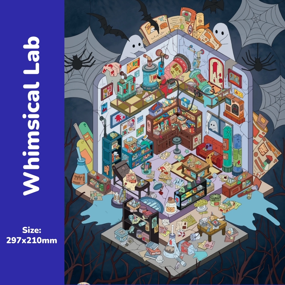 DIY 3D Stickers Scene-Akihabara Street|Tea by the Hearth|Whimsical Lab