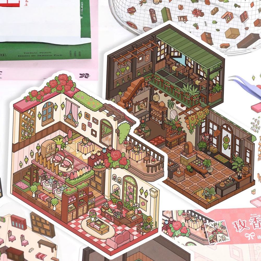 Yard Series Stickers-| Incense House | Rose Cottage