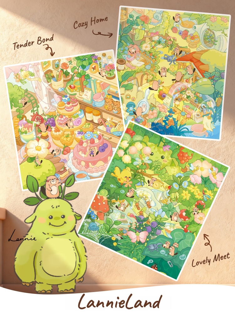 DIY 3D landscape sticker-Lovely Meet|Tender Bond|Cozy Home