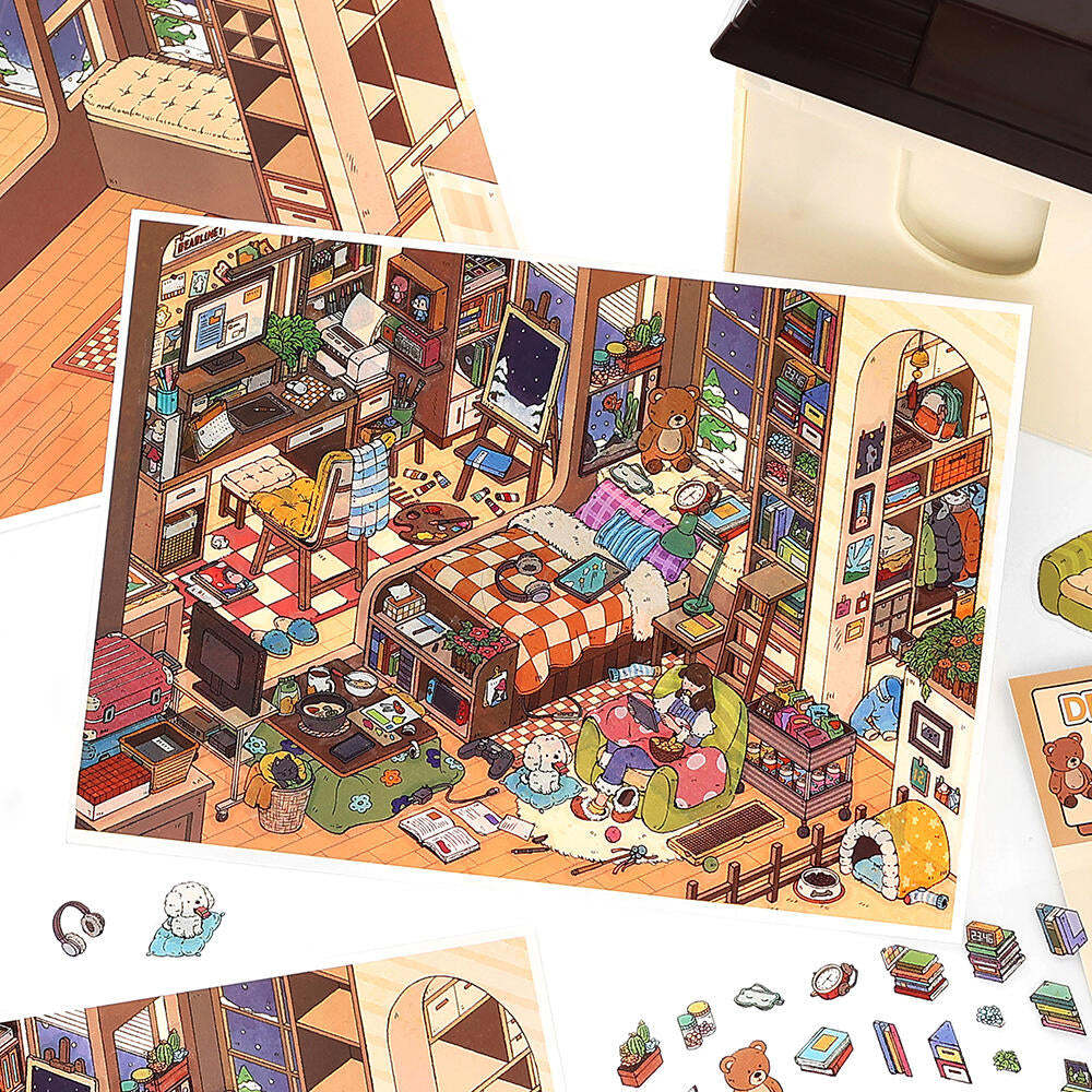 DIY 3D Miniature Scene Sticker-Cozy Corner|Chill Corner