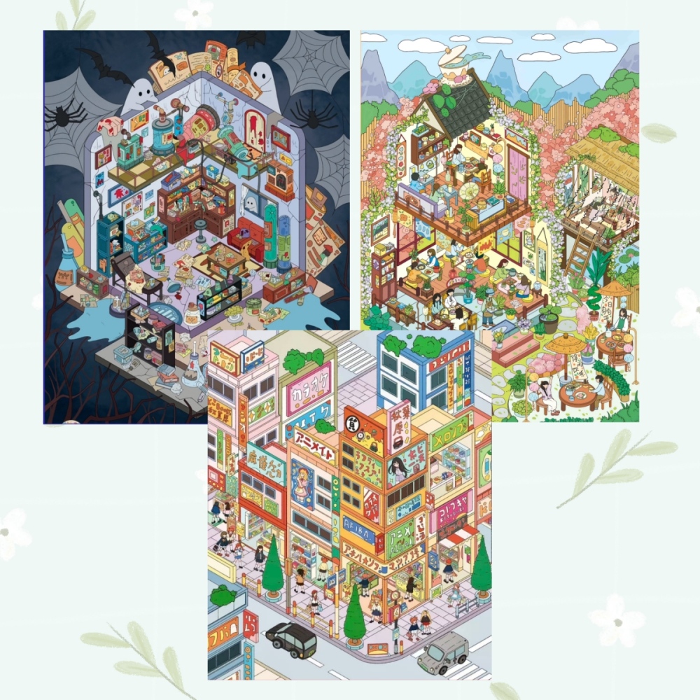 DIY 3D Stickers Scene-Akihabara Street|Tea by the Hearth|Whimsical Lab