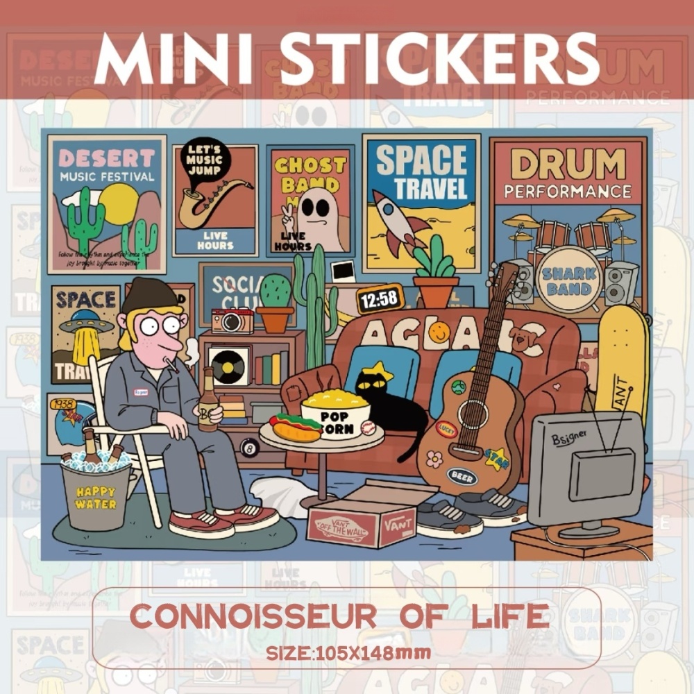 DIY Stickers Scene-Modern Youth(4 PCS)