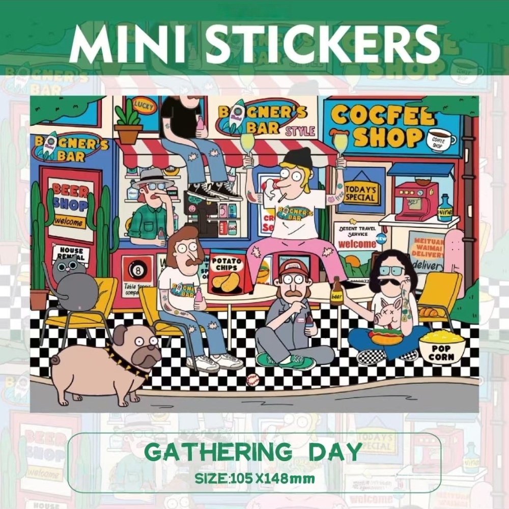 DIY Stickers Scene-Modern Youth(4 PCS)