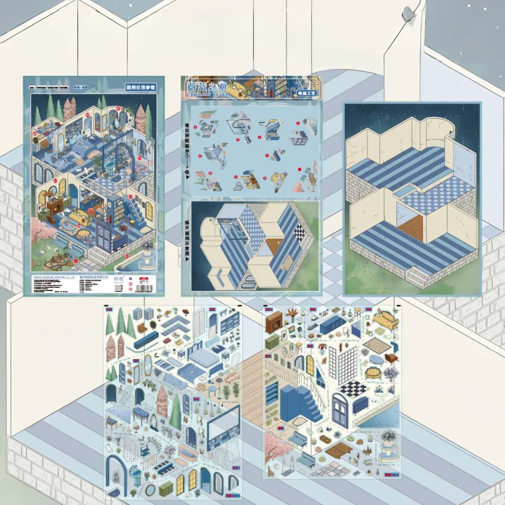 Pure Wild Villa-DIY 3D Miniature Scene Sticker