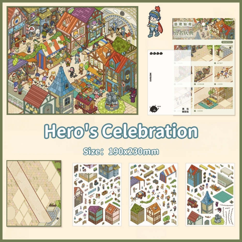 City Wanderings -DIY 3D Miniature Scene Sticker