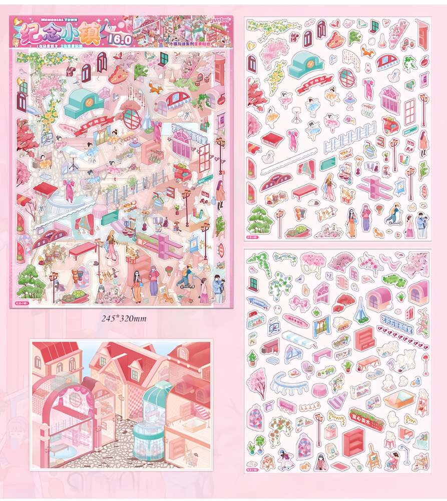 Memory Town--DIY 3D Miniature Scene Sticker