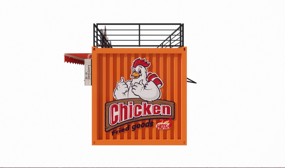 Quick Assembly Modular Container House Fried Chicken Shop