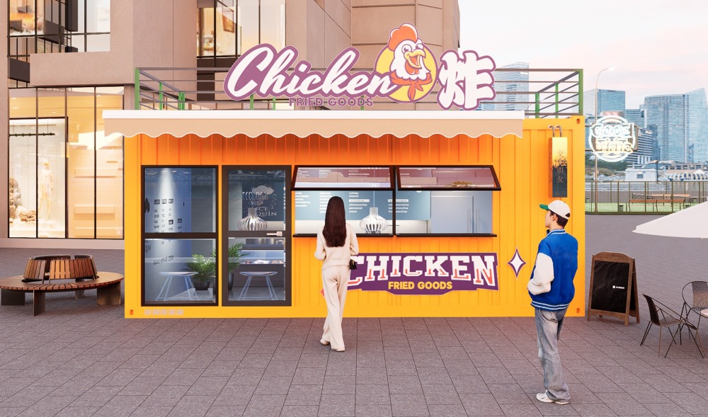Quick Assembly Modular Container House Fried Chicken Shop