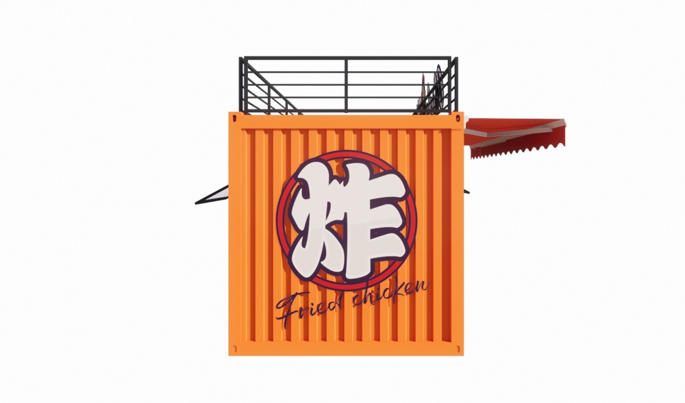 Quick Assembly Modular Container House Fried Chicken Shop