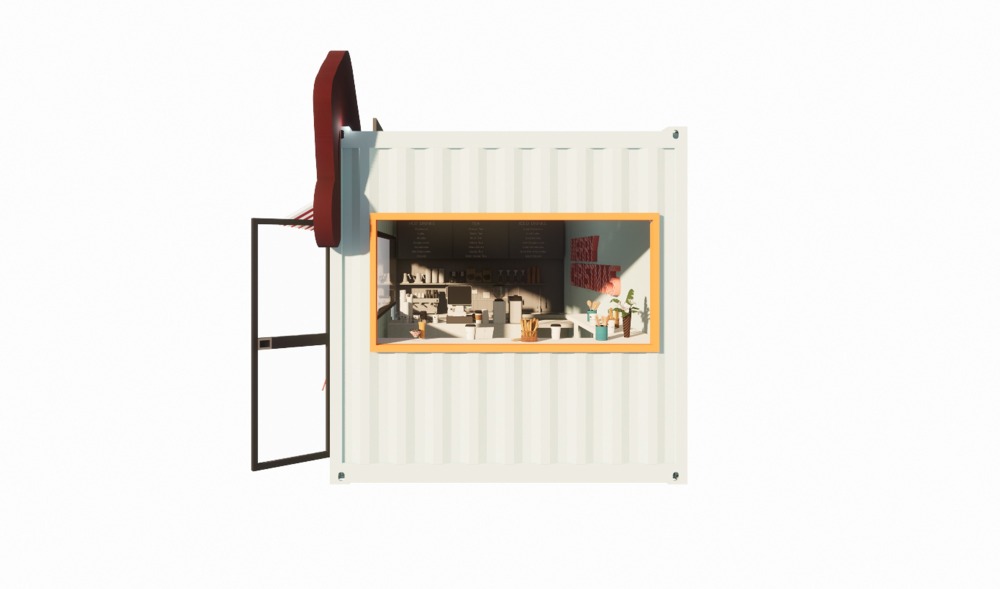 Removable Quick Assembly Modular Container House Bubble Tea Shop