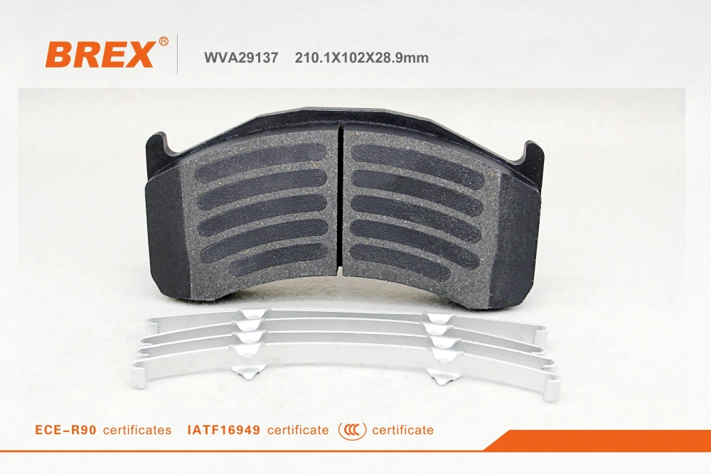WVA29137 After Market OEM Commercial Vehicle Brake Pads Organic Based Front and Rear Truck Brake Linings Shoes for VOLVO
