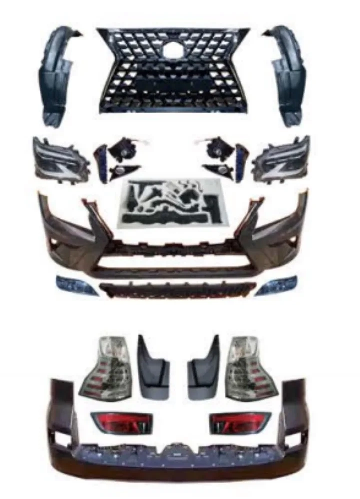 Car Accessories Body Kit Part Front Rear Headlight Lip Facelift Bumper Grille for Lexus GX460 2010-2013 Upgrade to 2020